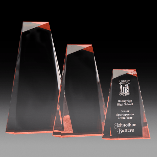 Luminous Acrylic Trophy Red AA3821R