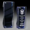 Blue and Clear Offset Acrylic Plaque AA3948