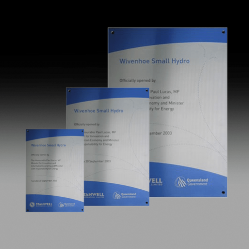 Anodised Aluminium Exterior Opening Plaque OPAA
