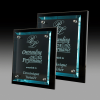 Sapphire Green Acrylic Plaque on Mirror Black SAPG